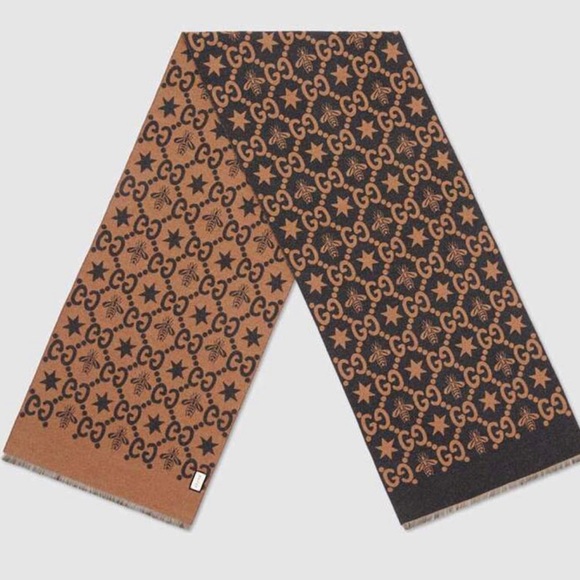 Gucci wool scarf with bees - Picture 2 of 5